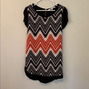 Aztec print mini dress